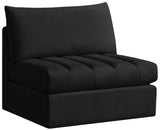 Jacob Modular Armless Chair - Luxurious Soft Upholstery, Deep Channel Tufting, Contemporary Design
