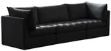 Jacob Velvet Modular Sofa - Luxurious Contemporary Seating with Deep Channel Tufting & Easy Attachment