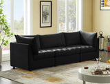Jacob Velvet Modular Sofa - Luxurious Contemporary Seating with Deep Channel Tufting & Easy Attachment