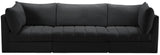 Jacob Velvet Modular Sofa - Luxurious Contemporary Seating with Deep Channel Tufting & Easy Attachment