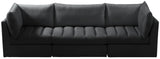 Jacob Velvet Modular Sofa - Luxurious Contemporary Seating with Deep Channel Tufting & Easy Attachment