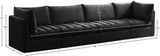 Jacob Velvet Modular Sofa - Luxurious Contemporary Seating with Deep Channel Tufting & Easy Attachment