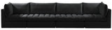 Jacob Velvet Modular Sofa - Luxurious Contemporary Seating with Deep Channel Tufting & Easy Attachment