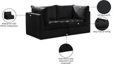 Jacob Velvet Modular Sofa - Luxurious Contemporary Seating with Deep Channel Tufting & Easy Attachment