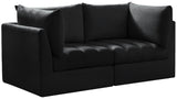 Jacob Velvet Modular Sofa - Luxurious Contemporary Seating with Deep Channel Tufting & Easy Attachment