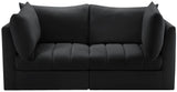 Jacob Velvet Modular Sofa - Luxurious Contemporary Seating with Deep Channel Tufting & Easy Attachment