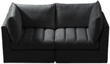 Jacob Velvet Modular Sofa - Luxurious Contemporary Seating with Deep Channel Tufting & Easy Attachment