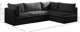 Jacob Modular Sectional Sofa - Luxurious Velvet, Deep Channel Tufting, Customizable Contemporary Design