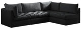 Jacob Modular Sectional Sofa - Luxurious Velvet, Deep Channel Tufting, Customizable Contemporary Design