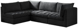 Jacob Modular Sectional Sofa - Luxurious Velvet, Deep Channel Tufting, Customizable Contemporary Design