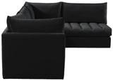 Jacob Modular Sectional Sofa - Luxurious Velvet, Deep Channel Tufting, Customizable Contemporary Design