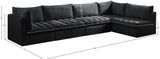 Jacob Modular Sectional Sofa - Luxurious Velvet, Deep Channel Tufting, Customizable Contemporary Design