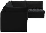Jacob Modular Sectional Sofa - Luxurious Velvet, Deep Channel Tufting, Customizable Contemporary Design
