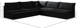 Jacob Modular Sectional Sofa - Luxurious Velvet, Deep Channel Tufting, Customizable Contemporary Design