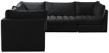 Jacob Modular Sectional Sofa - Luxurious Velvet, Deep Channel Tufting, Customizable Contemporary Design