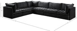 Jacob Modular Sectional Sofa - Luxurious Velvet, Deep Channel Tufting, Customizable Contemporary Design