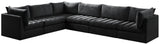 Jacob Modular Sectional Sofa - Luxurious Velvet, Deep Channel Tufting, Customizable Contemporary Design