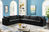 Jacob Modular Sectional Sofa - Luxurious Velvet, Deep Channel Tufting, Customizable Contemporary Design