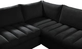 Jacob Modular Sectional Sofa - Luxurious Velvet, Deep Channel Tufting, Customizable Contemporary Design