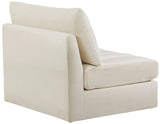 Jacob Modular Armless Chair - Luxurious Soft Upholstery, Deep Channel Tufting, Contemporary Design
