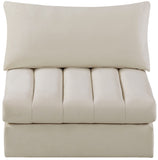 Jacob Modular Armless Chair - Luxurious Soft Upholstery, Deep Channel Tufting, Contemporary Design