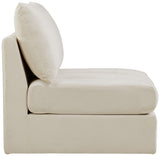 Jacob Modular Armless Chair - Luxurious Soft Upholstery, Deep Channel Tufting, Contemporary Design