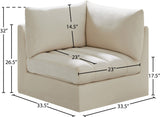 Jacob Modular Corner Chair - Luxurious Velvet Upholstery, Deep Channel Tufting, Contemporary Design