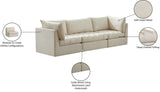 Jacob Velvet Modular Sofa - Luxurious Contemporary Seating with Deep Channel Tufting & Easy Attachment