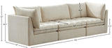 Jacob Velvet Modular Sofa - Luxurious Contemporary Seating with Deep Channel Tufting & Easy Attachment