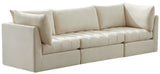 Jacob Velvet Modular Sofa - Luxurious Contemporary Seating with Deep Channel Tufting & Easy Attachment