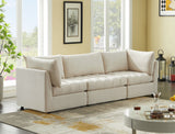 Jacob Velvet Modular Sofa - Luxurious Contemporary Seating with Deep Channel Tufting & Easy Attachment