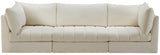 Jacob Velvet Modular Sofa - Luxurious Contemporary Seating with Deep Channel Tufting & Easy Attachment