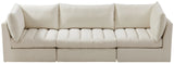 Jacob Velvet Modular Sofa - Luxurious Contemporary Seating with Deep Channel Tufting & Easy Attachment