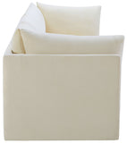 Jacob Velvet Modular Sofa - Luxurious Contemporary Seating with Deep Channel Tufting & Easy Attachment