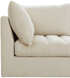 Jacob Velvet Modular Sofa - Luxurious Contemporary Seating with Deep Channel Tufting & Easy Attachment