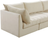 Jacob Velvet Modular Sofa - Luxurious Contemporary Seating with Deep Channel Tufting & Easy Attachment