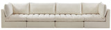 Jacob Velvet Modular Sofa - Luxurious Contemporary Seating with Deep Channel Tufting & Easy Attachment