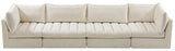Jacob Velvet Modular Sofa - Luxurious Contemporary Seating with Deep Channel Tufting & Easy Attachment