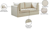 Jacob Velvet Modular Sofa - Luxurious Contemporary Seating with Deep Channel Tufting & Easy Attachment