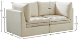 Jacob Velvet Modular Sofa - Luxurious Contemporary Seating with Deep Channel Tufting & Easy Attachment