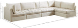 Jacob Velvet Modular Sectional Sofa - Luxurious Black Upholstery with Deep Channel Tufting Design