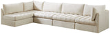 Jacob Velvet Modular Sectional Sofa - Luxurious Black Upholstery with Deep Channel Tufting Design