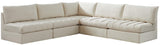 Jacob Velvet Modular Sectional Sofa - Luxurious Black Upholstery with Deep Channel Tufting Design