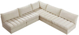 Jacob Velvet Modular Sectional Sofa - Luxurious Black Upholstery with Deep Channel Tufting Design