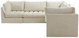 Jacob Velvet Modular Sectional Sofa - Luxurious Black Upholstery with Deep Channel Tufting Design