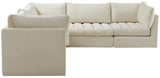 Jacob Velvet Modular Sectional Sofa - Luxurious Black Upholstery with Deep Channel Tufting Design
