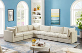 Jacob Velvet Modular Sectional Sofa - Luxurious Black Upholstery with Deep Channel Tufting Design