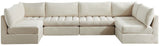 Jacob Velvet Modular Sectional Sofa - Luxurious Black Upholstery with Deep Channel Tufting Design