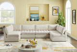 Jacob Velvet Modular Sectional Sofa - Luxurious Black Upholstery with Deep Channel Tufting Design
