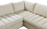 Jacob Velvet Modular Sectional Sofa - Luxurious Black Upholstery with Deep Channel Tufting Design